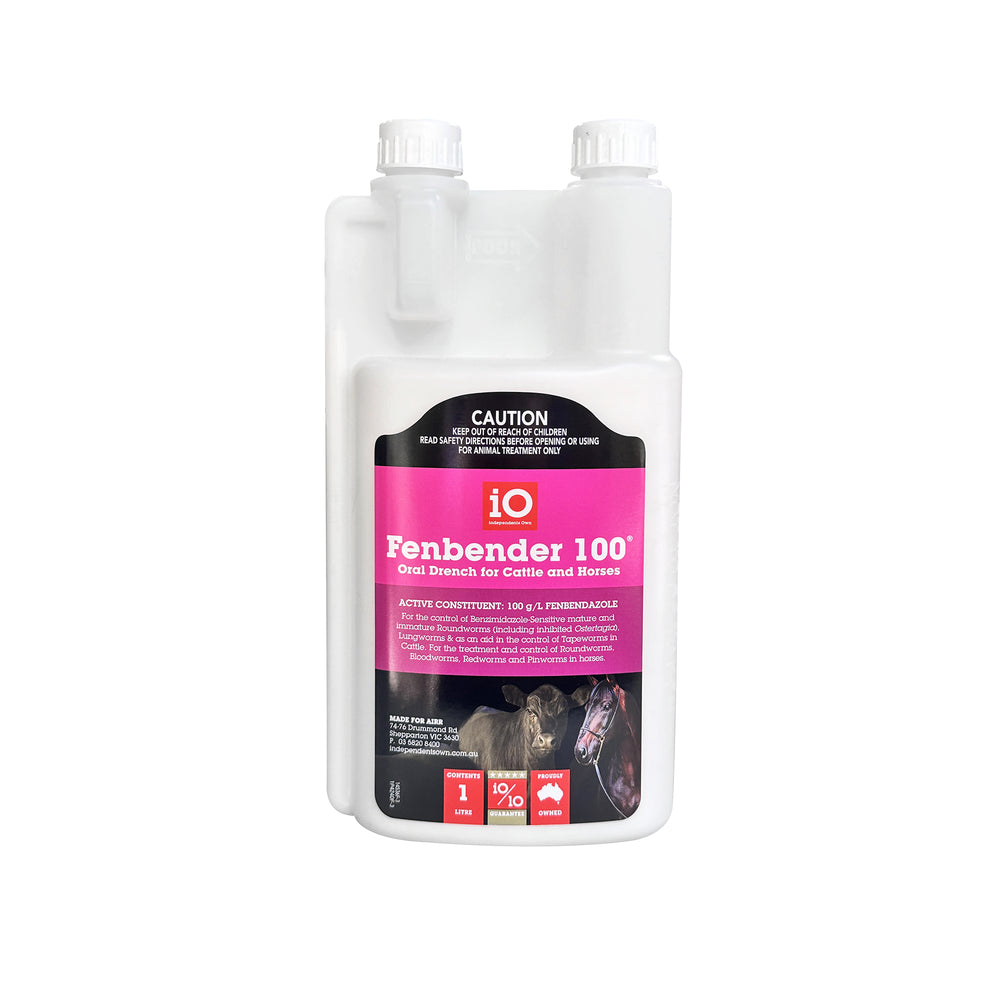 Buy iO Fenbender 100 Worming Drench for Horses & Cattle – vet-n-pet DIRECT