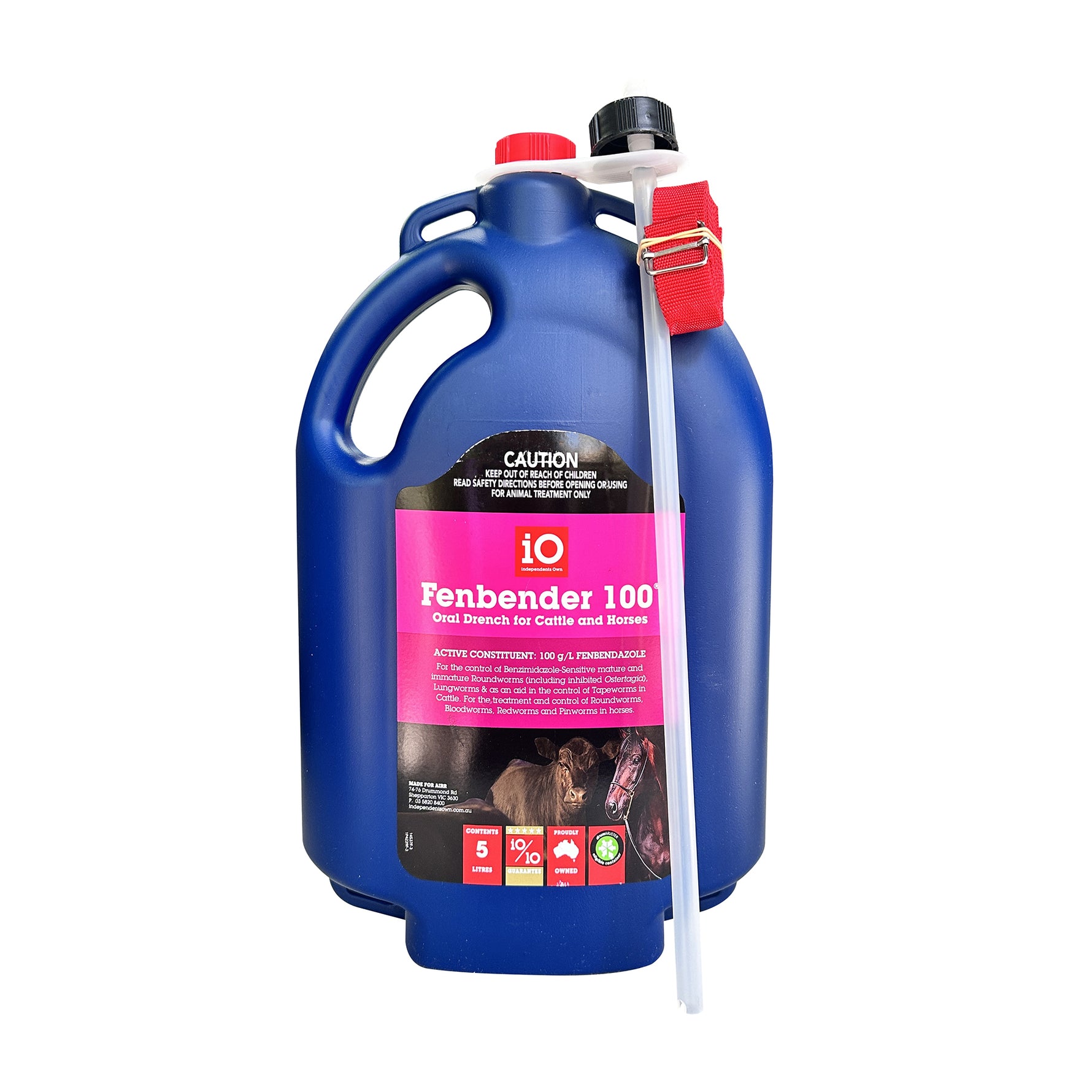 iO Fenbender 100 Worming Drench for Horses & Cattle