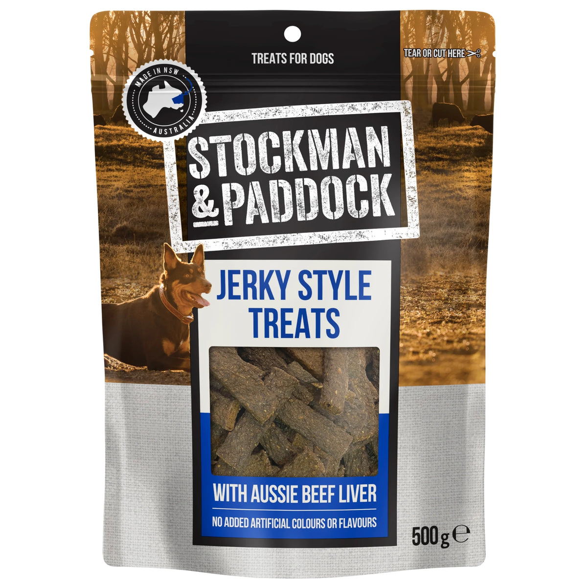 Stockman & Paddock Aussie Beef Jerky Style Dog Treats 500g