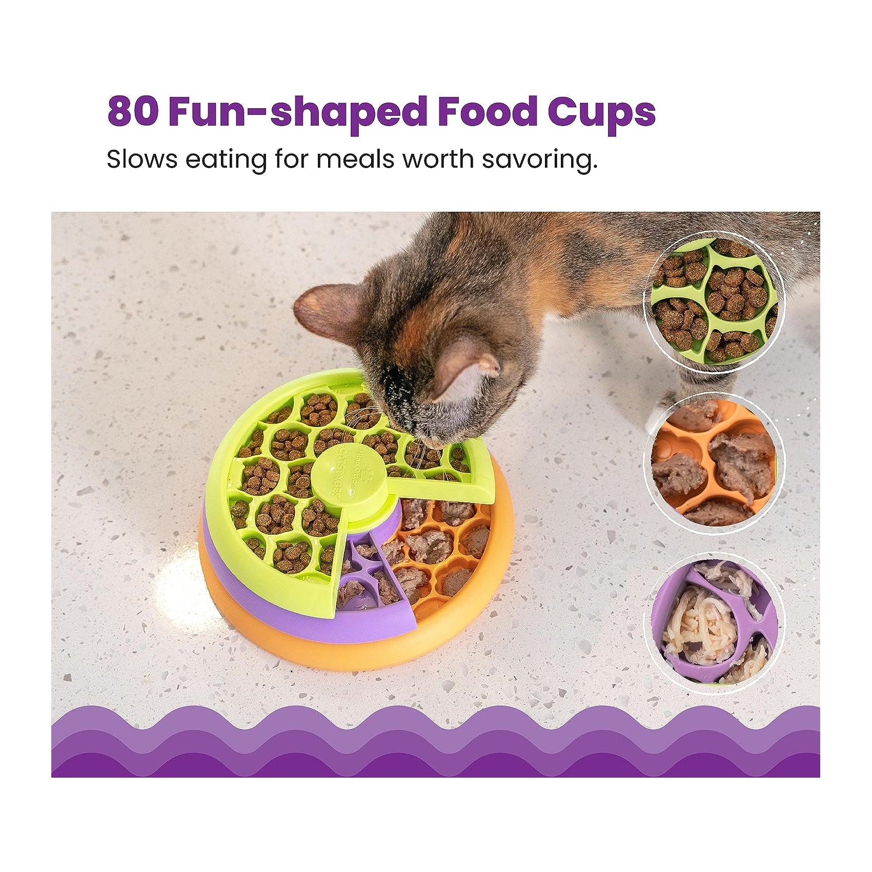 Nina Ottosson Kitty Lickin' Layers Cat Puzzle & Feeder in One