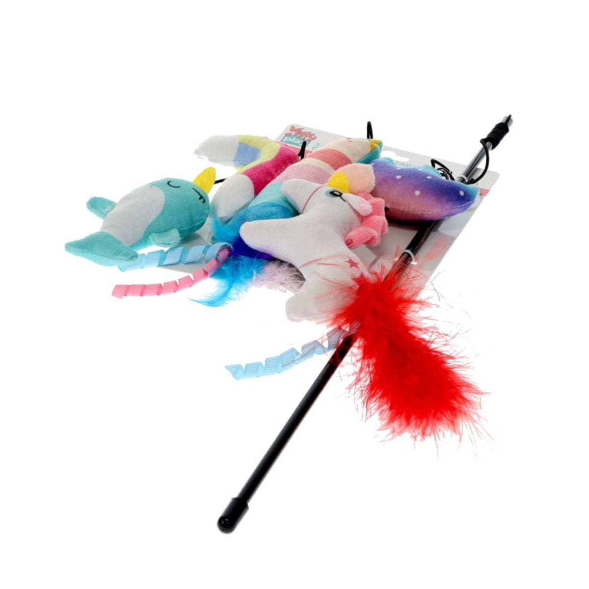 Kitty Play 3-in-1 Interchangeable Cat Teaser Wand - Magical Wonders