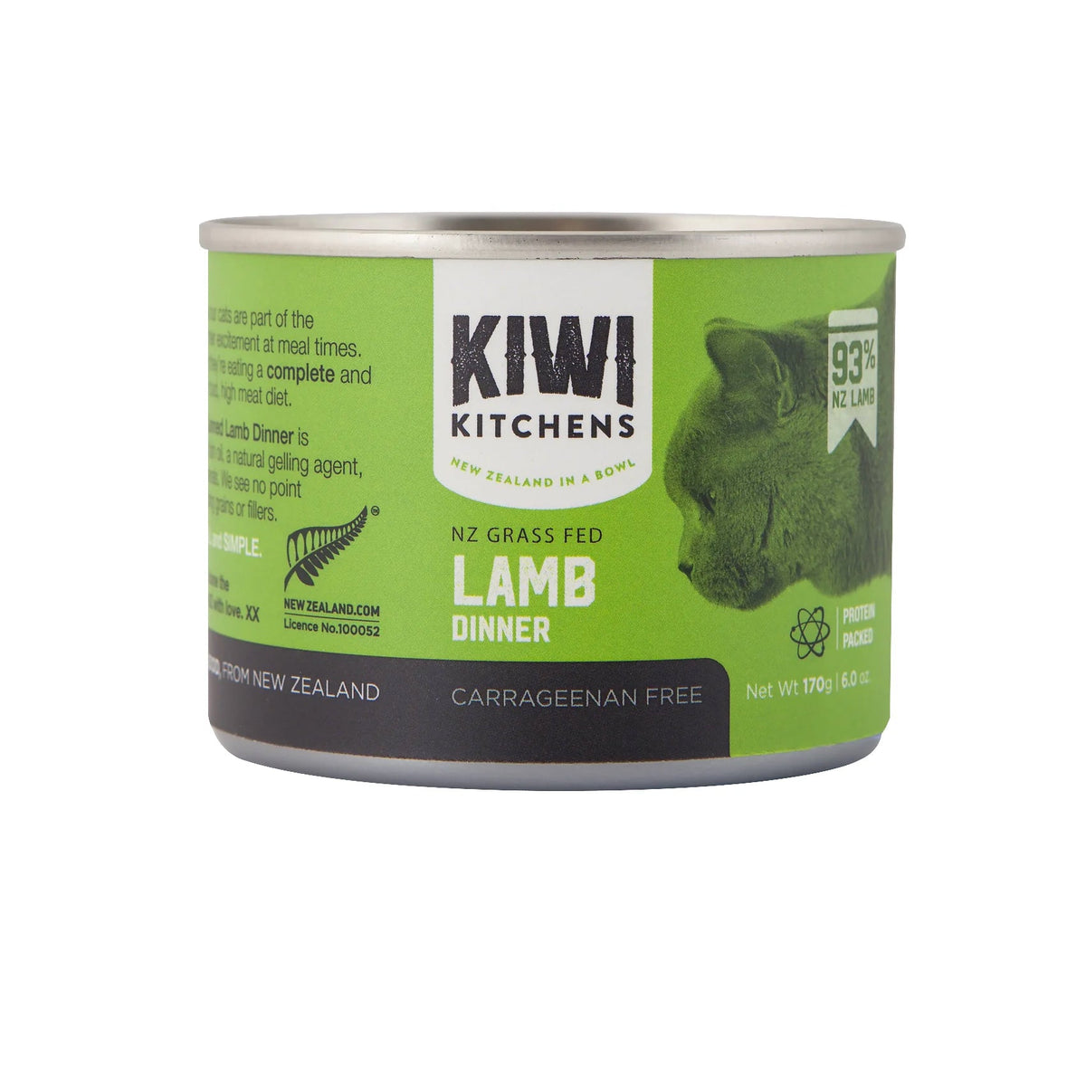 Kiwi Kitchens Wet Cat Food Lamb Dinner - 170g Single Can