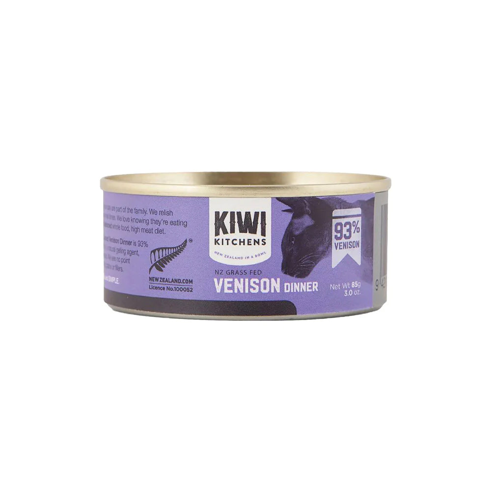 Kiwi Kitchens Wet Cat Food Venison  Dinner - 85g Single Can