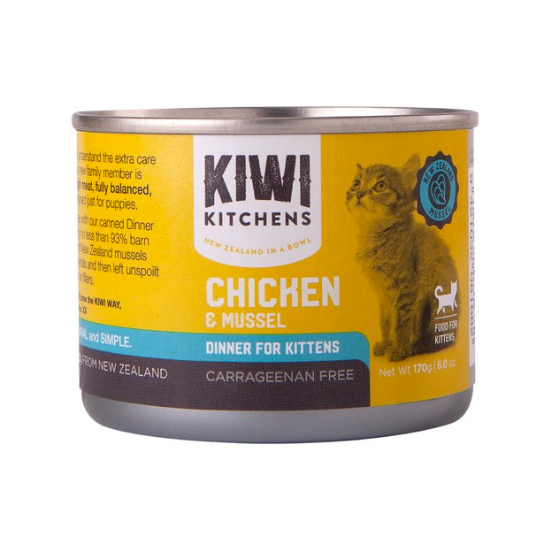 Kiwi Kitchens Wet Kitten Food Chicken &amp; Mussel Dinner - 170g Single Can