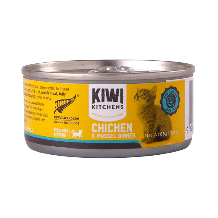 Kiwi Kitchens Wet Kitten Food Chicken &amp; Mussel Dinner - 85g Single Can