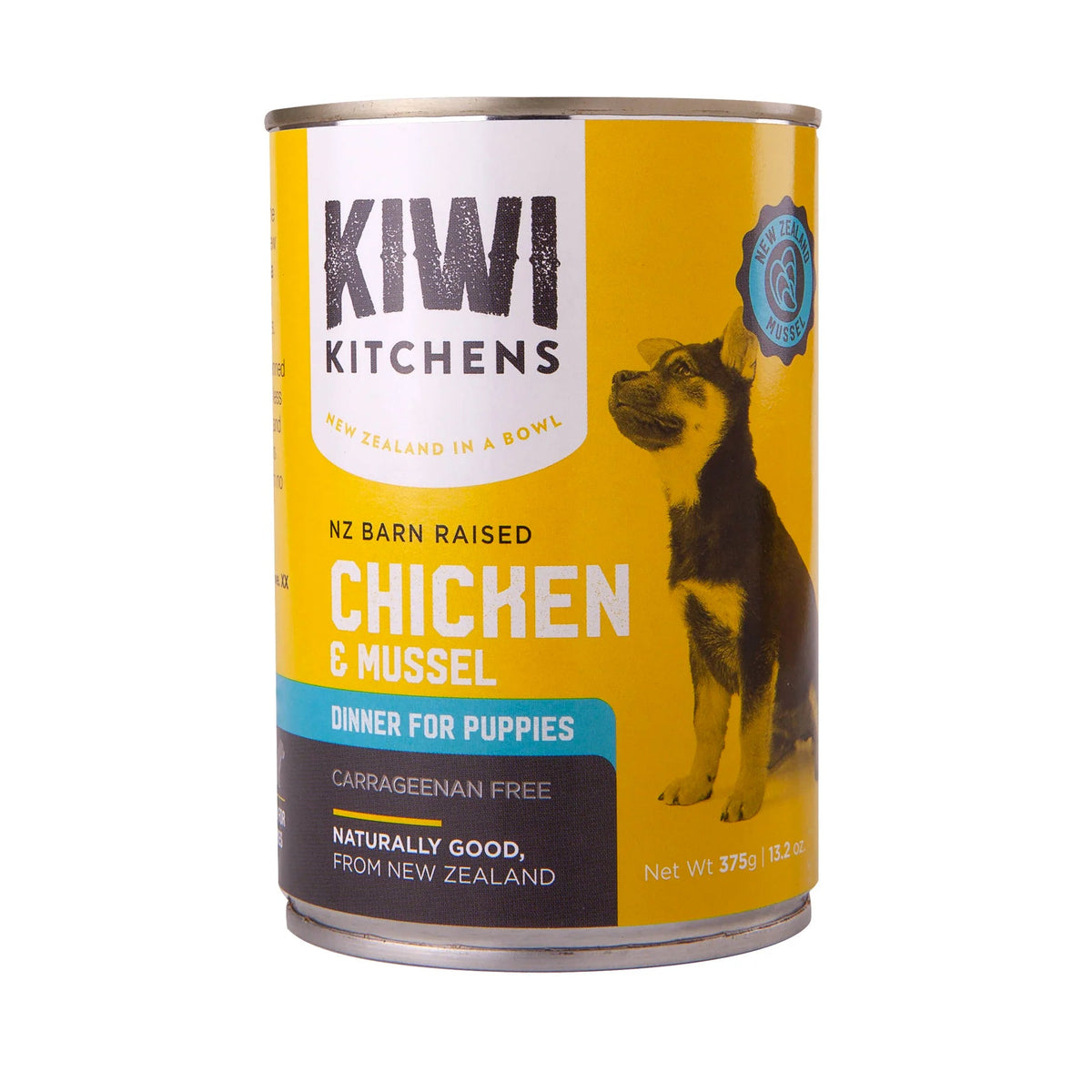 Kiwi Kitchens Wet Puppy Food Chicken &amp; Mussels Dinner - Single Can 375g