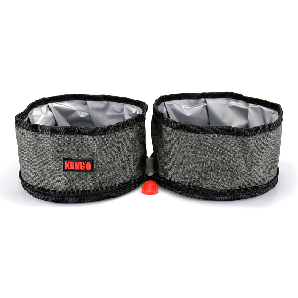 KONG Travel Fold Up Double Bowl
