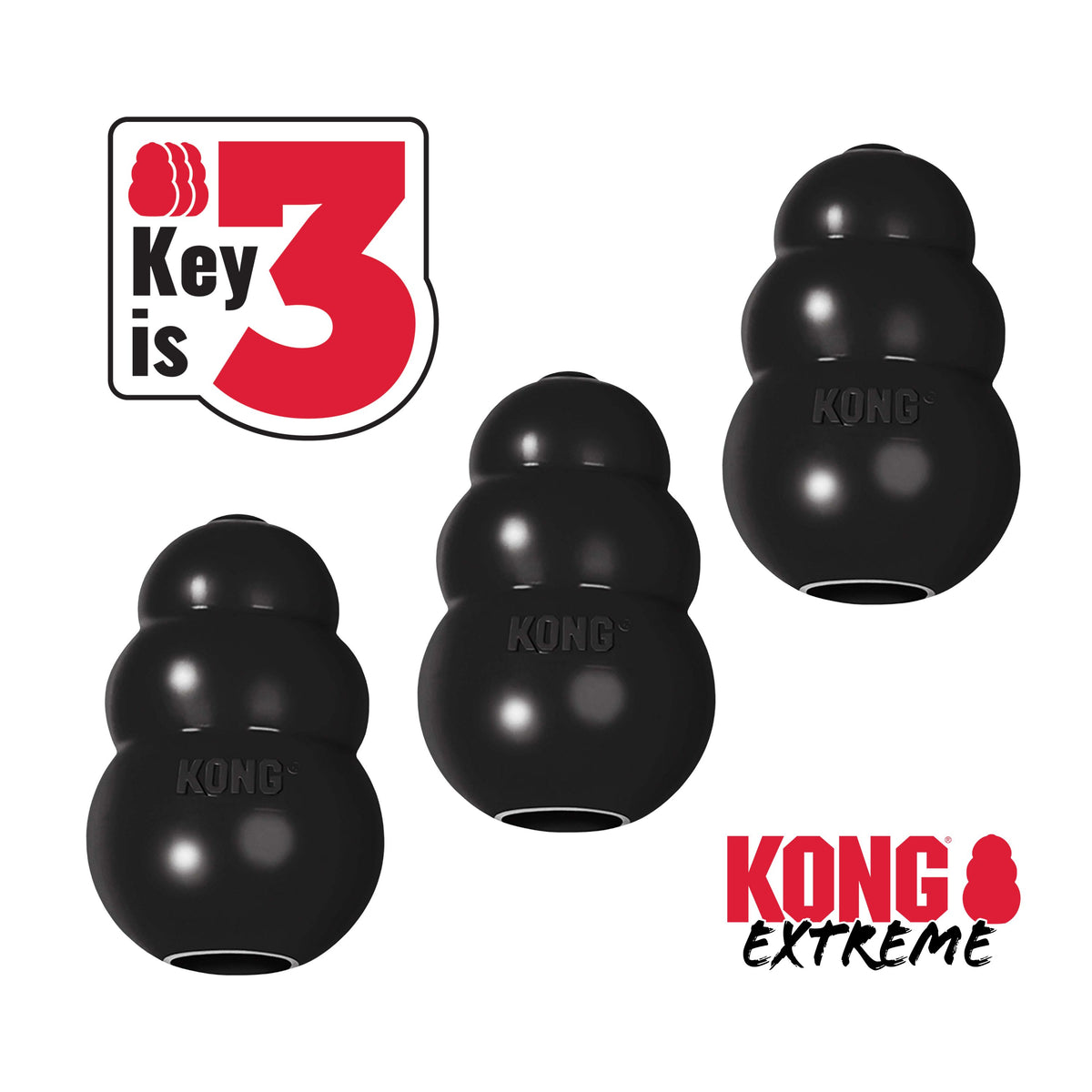 Kong Extreme Black Three Pack Value Bundle
