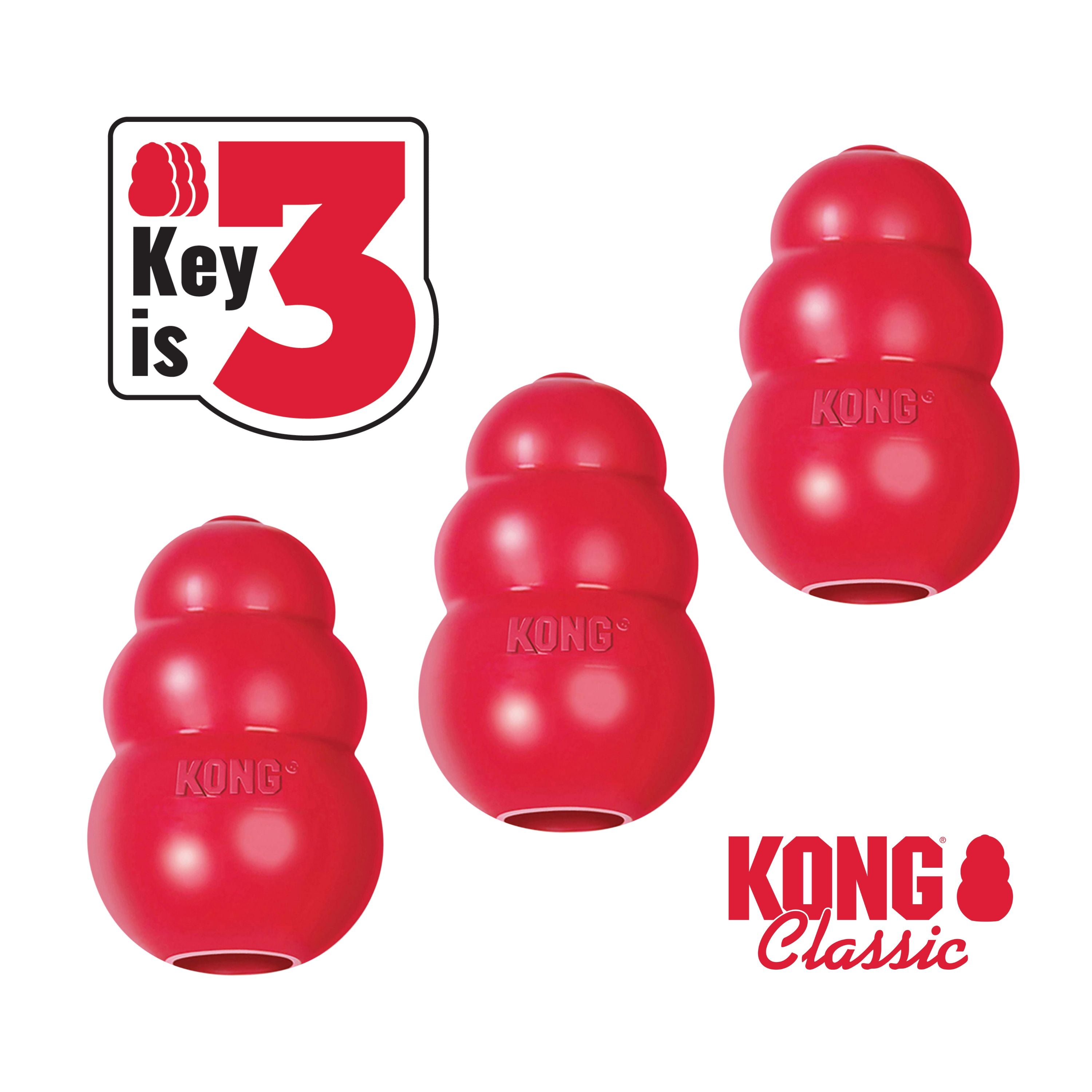 Kong Classic Red Three Pack Value Bundle