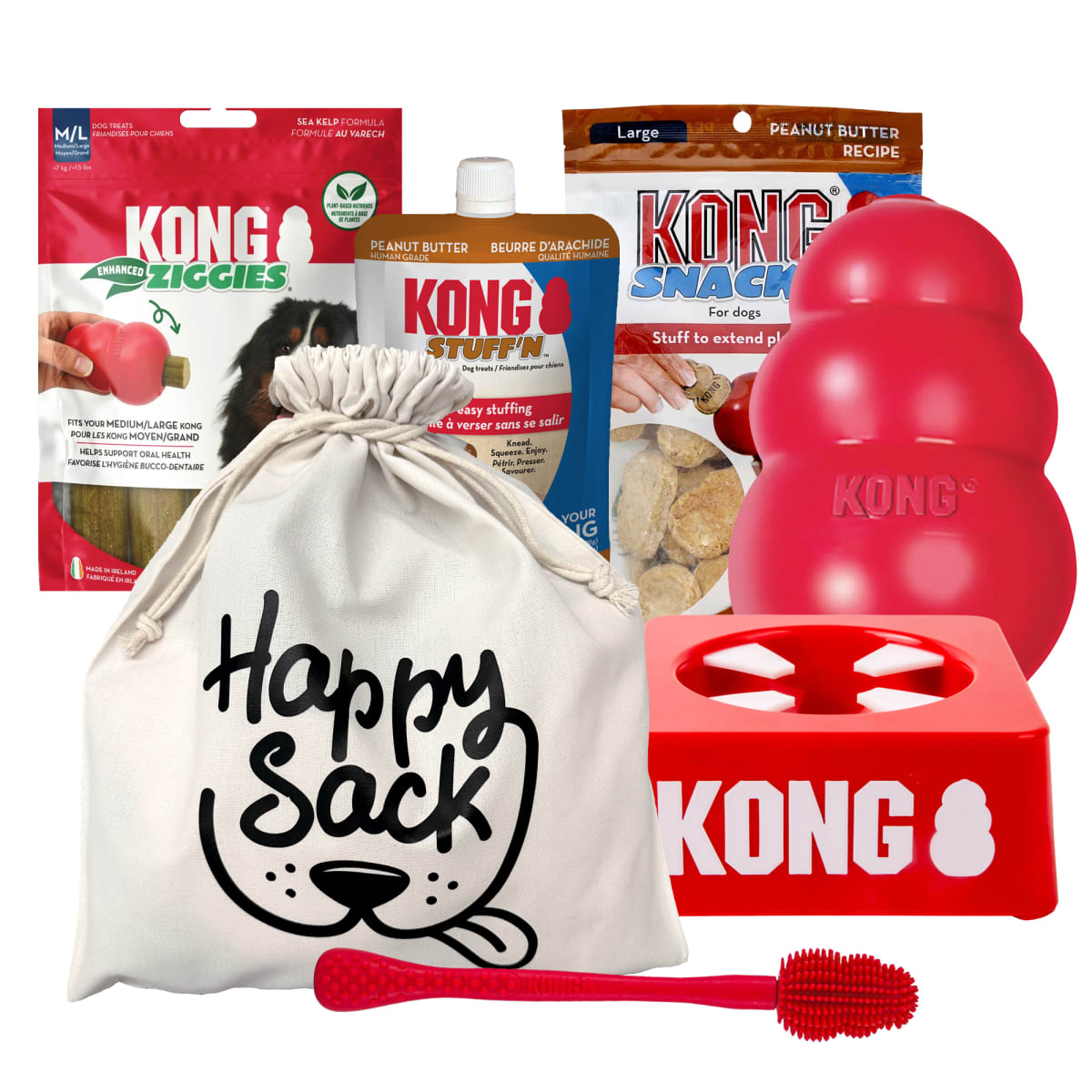 KONG Classic Stuff'n Treat Happy Sack