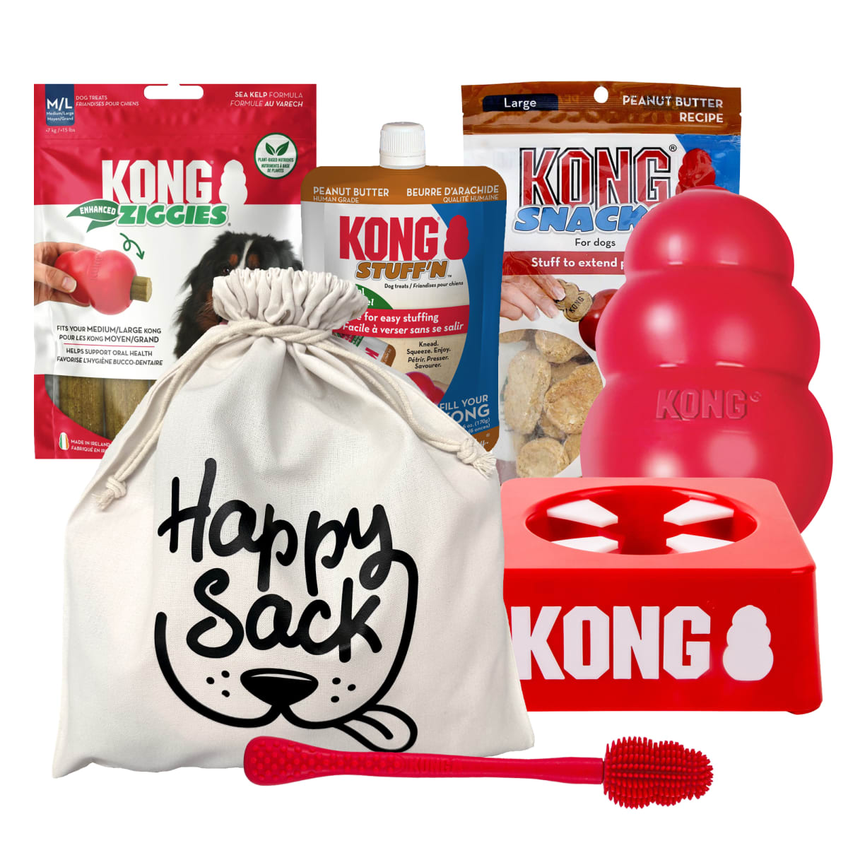 KONG Classic Stuff'n Treat Happy Sack