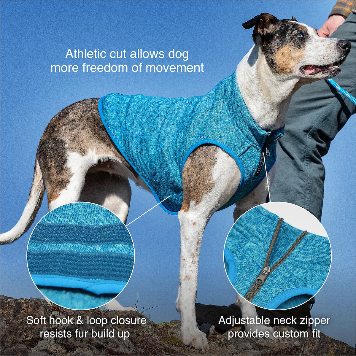 Kurgo Core Dog Sweater - Heather Blue