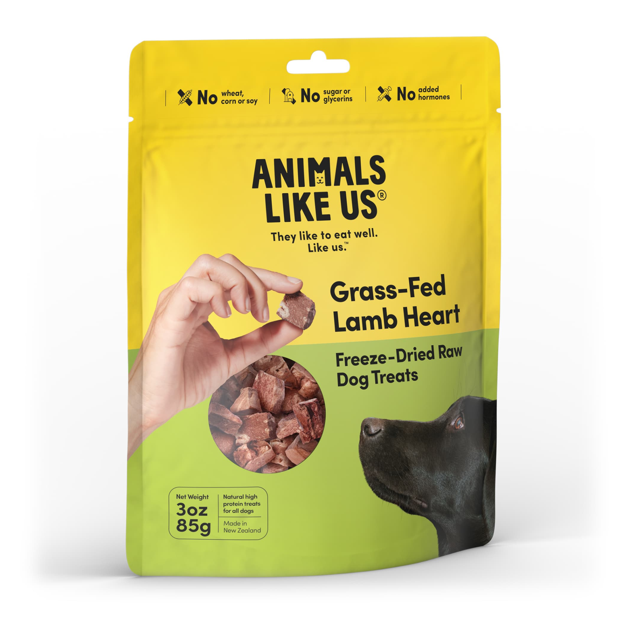 Animals Like Us New Zealand Grass-Fed Freeze Dried Raw Lamb Hearts Treats 85g