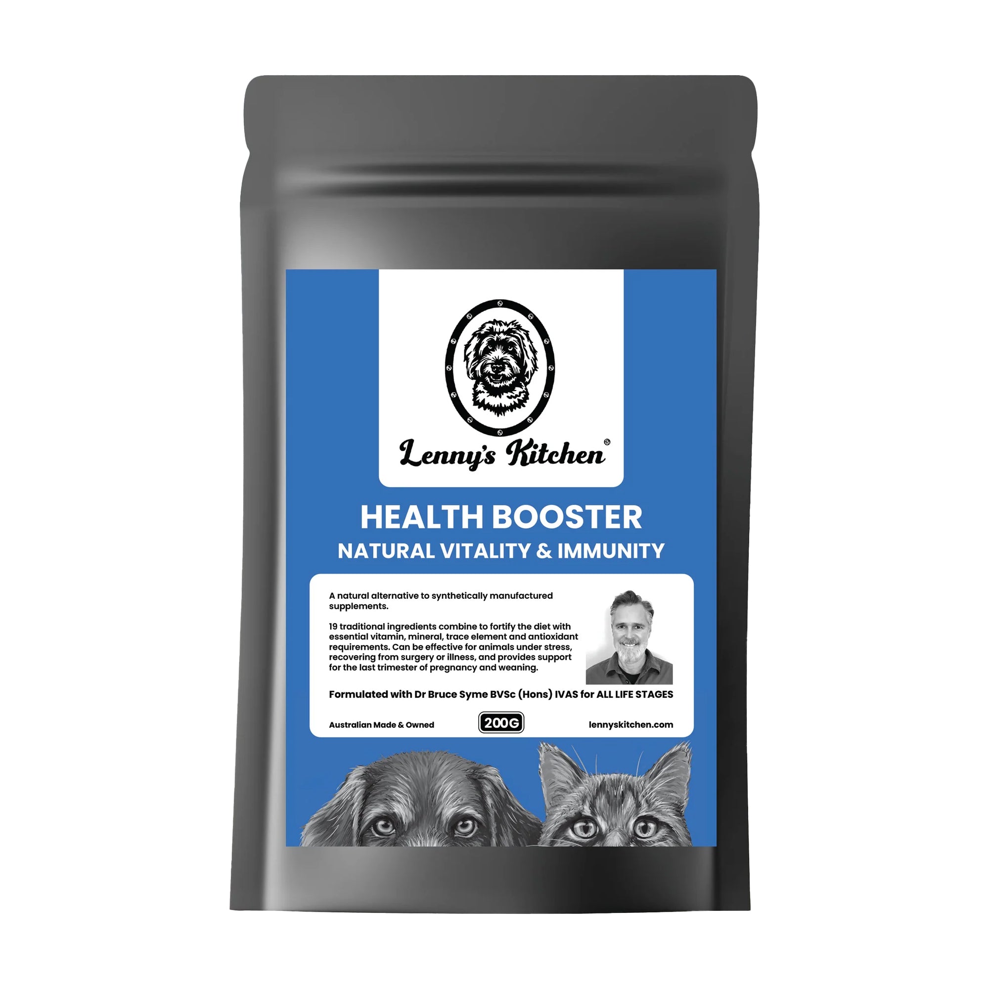 Lenny's Kitchen Health Booster Natural Vitality & Immunity for Dogs & Cats