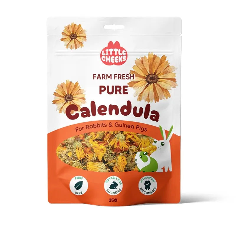 Little Cheeks Farm Fresh Pure Calendula for Rabbits & Guinea Pigs 35g