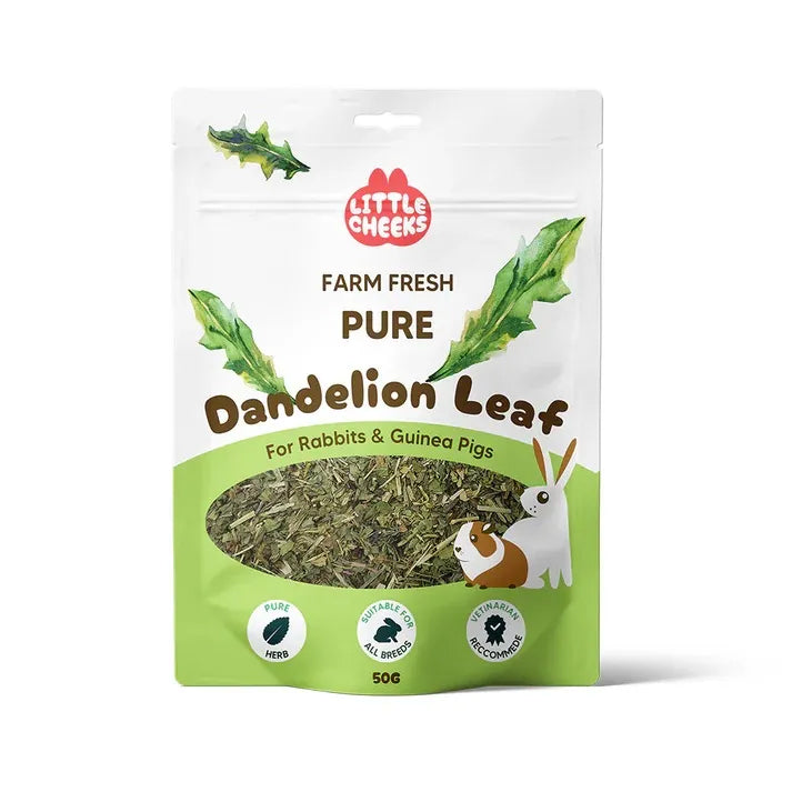 Little Cheeks Farm Fresh Pure Dandelion Leaf for Rabbits & Guinea Pigs 50g