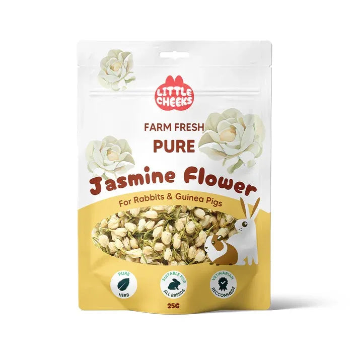 Little Cheeks Farm Fresh Pure Jasmine Flower for Rabbits & Guinea Pigs 25g