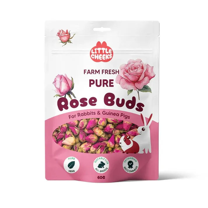 Little Cheeks Farm Fresh Pure Rose Buds for Rabbits & Guinea Pigs 60g