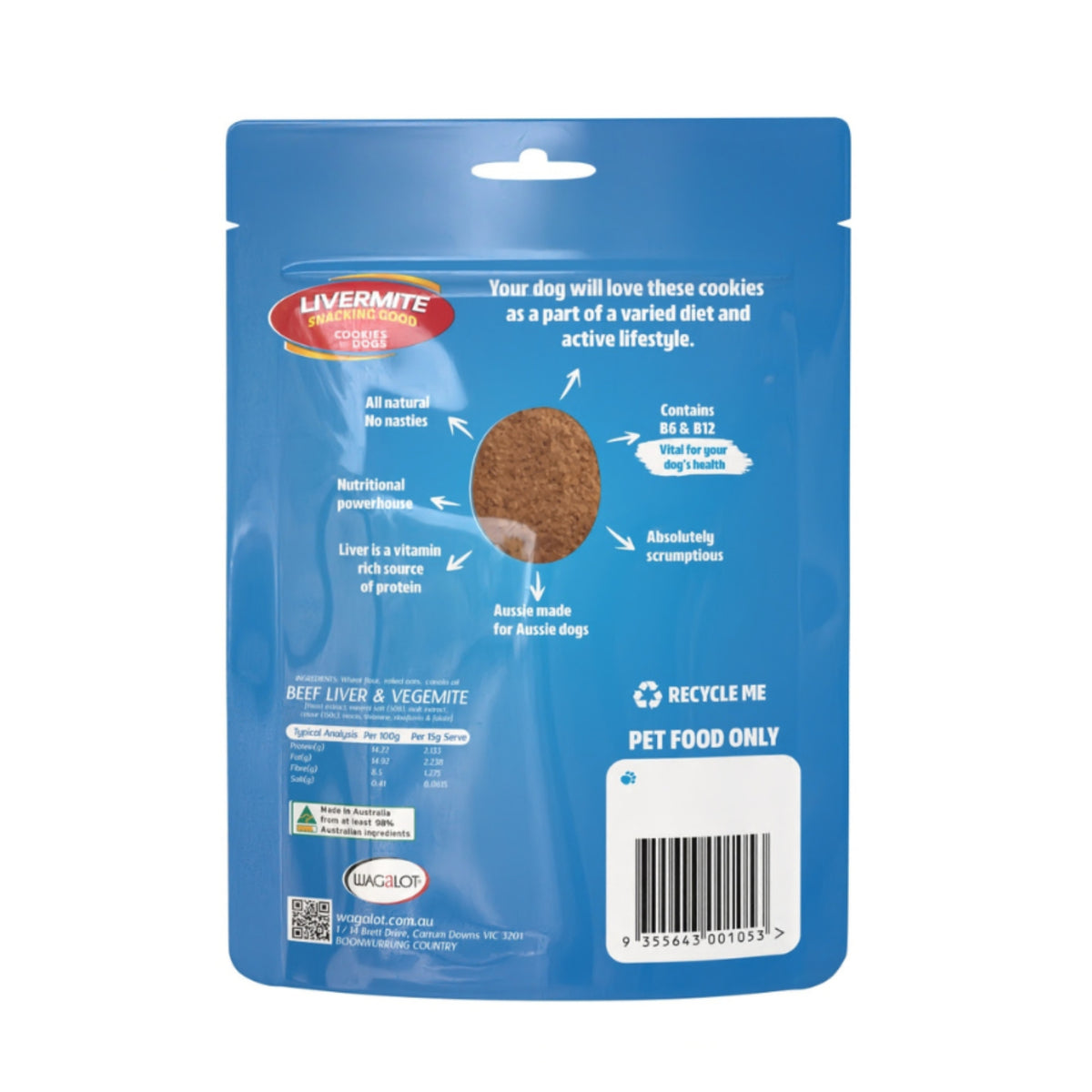 Wagalot LIVERMITE Cookies for Dogs 260g