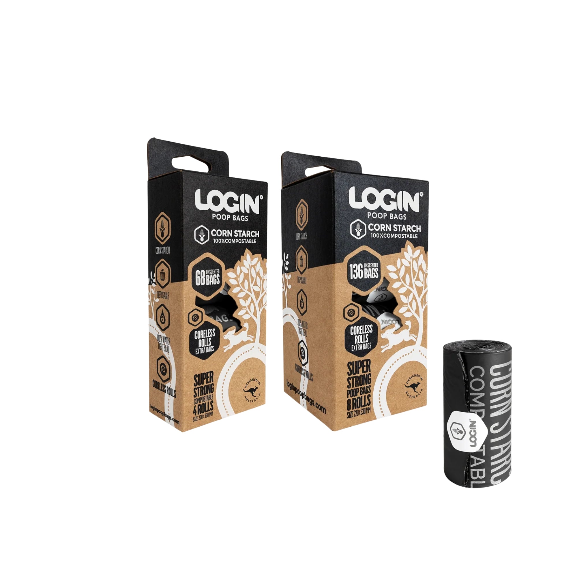 LOGIN Compostable Dog Poop Bags