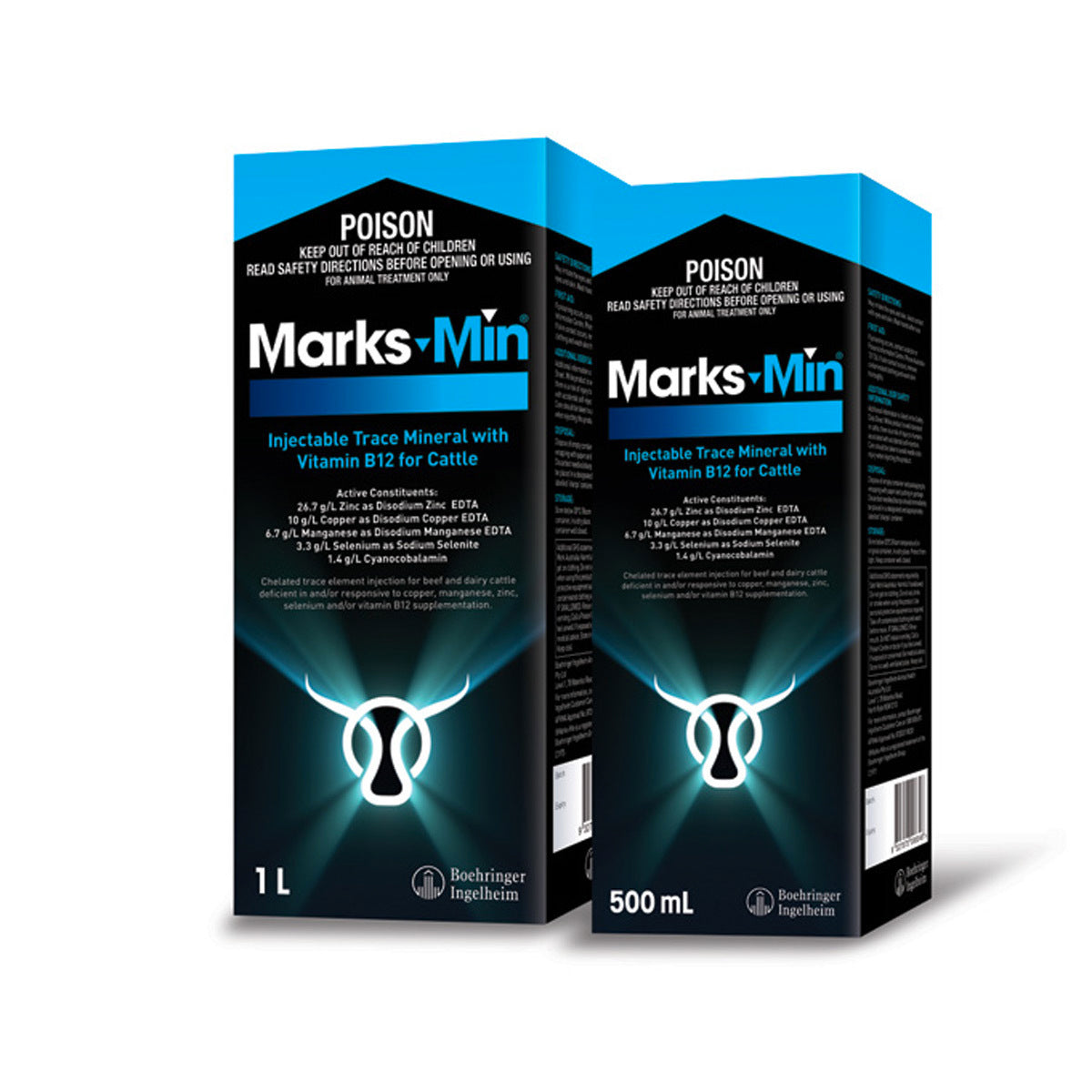Marks-Min Injectable Trace Mineral with Vitamin B12 for Cattle