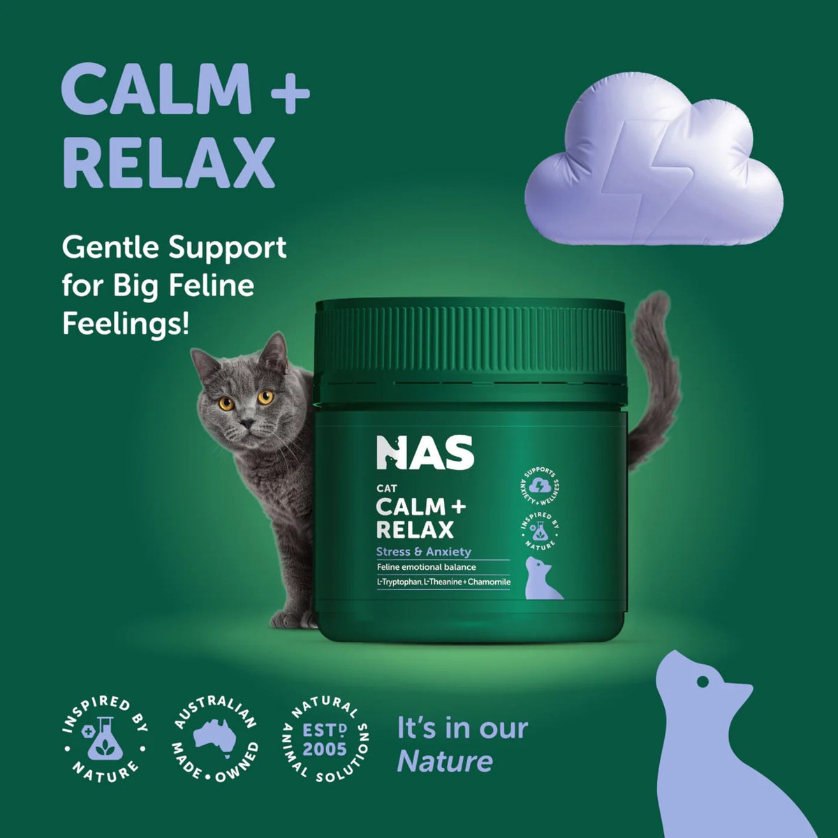 Natural Animal Solutions Calm & Relax Feline 80g