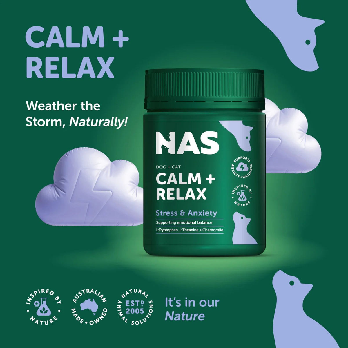 Natural Animal Solutions Calm & Relax Dog & Cat 120g