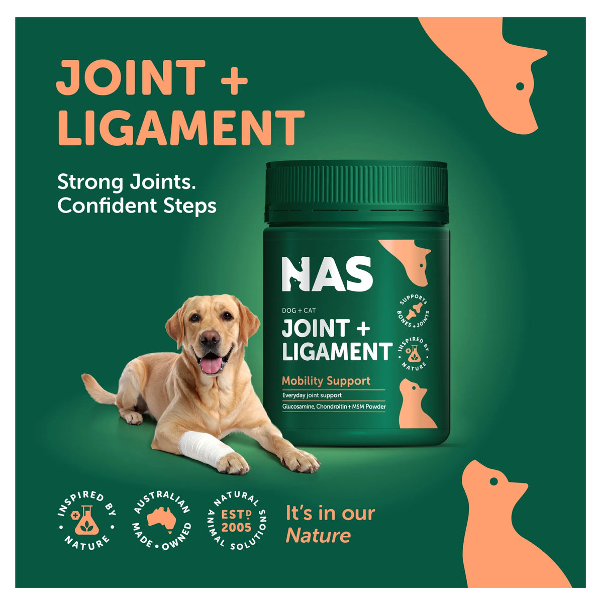 Natural Animal Solutions Joint + Ligament Mobility Support 120g