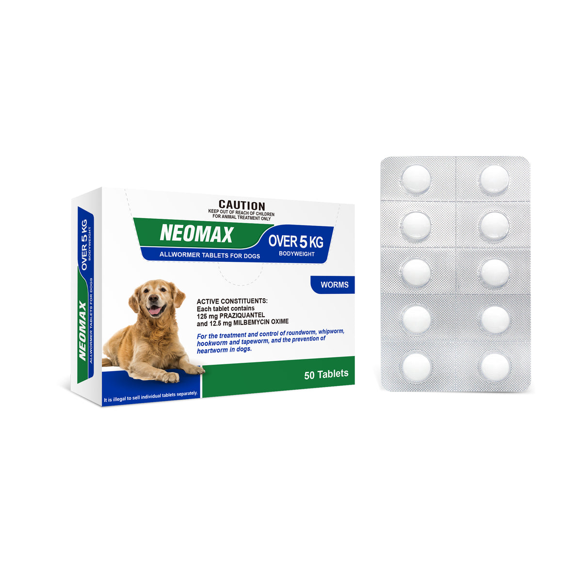 Neomax Allwormer Tablets for Dogs over 5kg