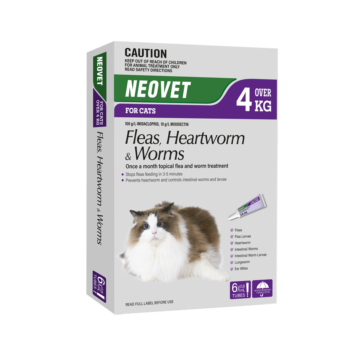 Neovet for Cats (Fleas, Heartworm &amp; Worms) over 4kg