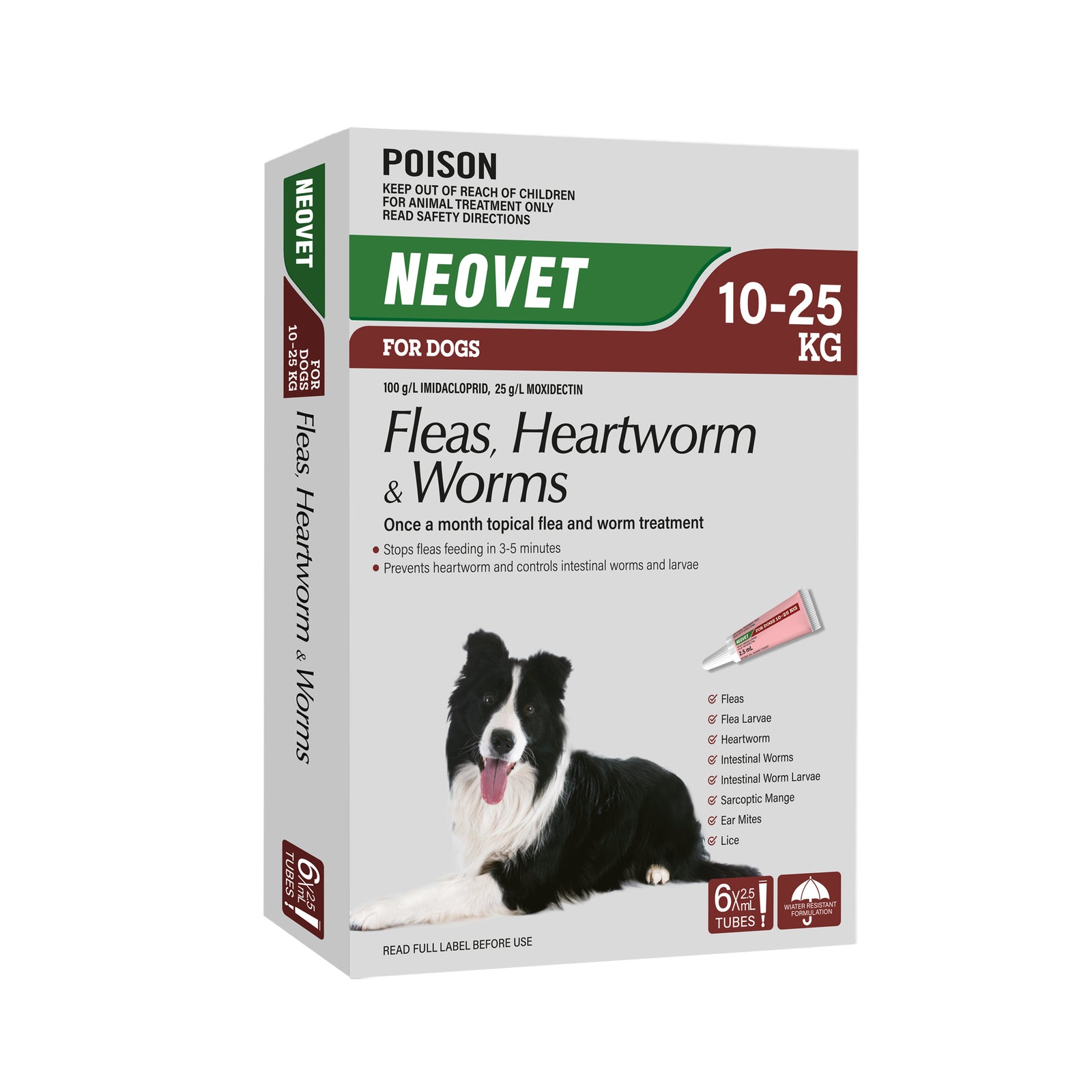 Neovet For Dogs (Fleas, Heartworm & Worms) 10-25kg