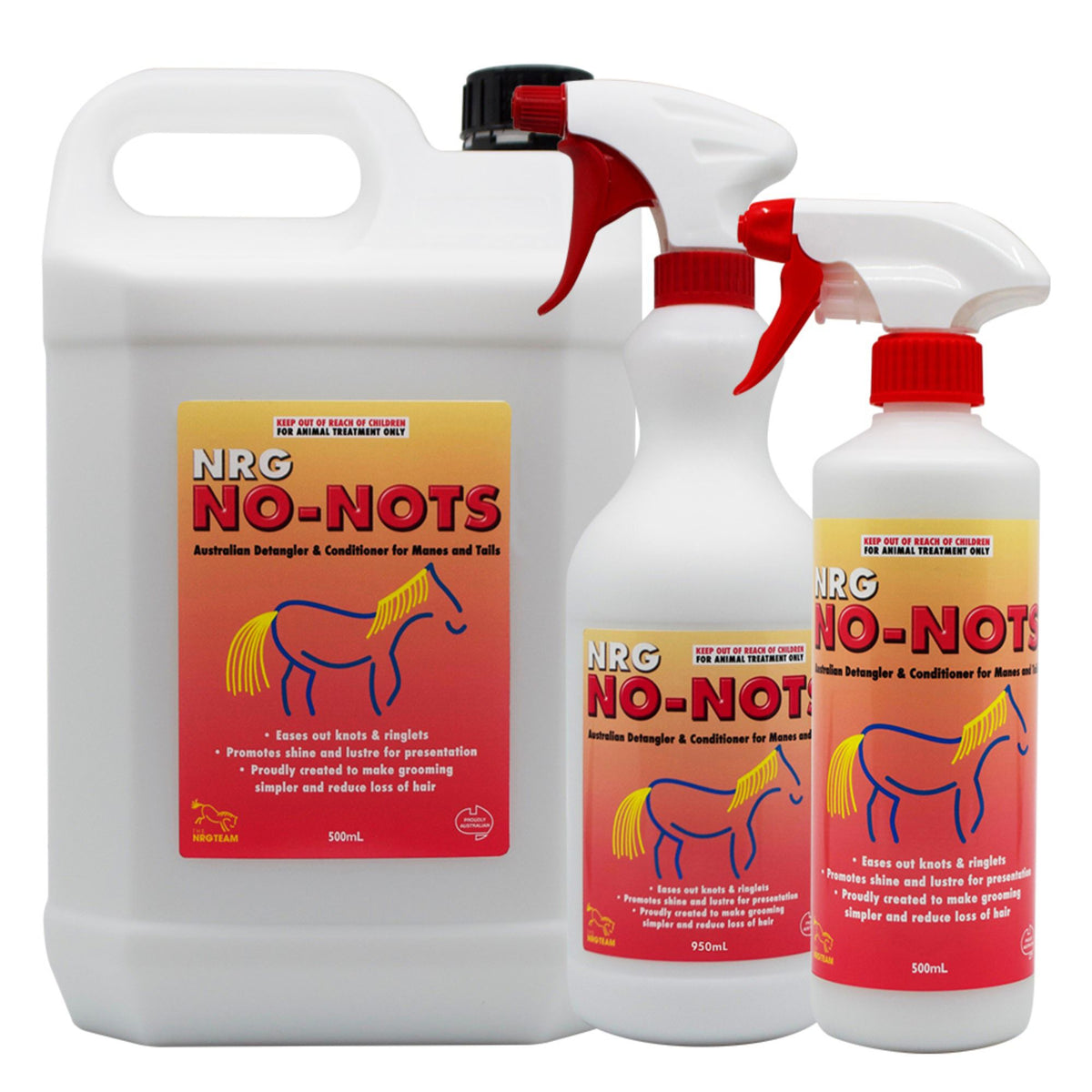 NRG No-Nots Mane & Tail Detangler for Horses