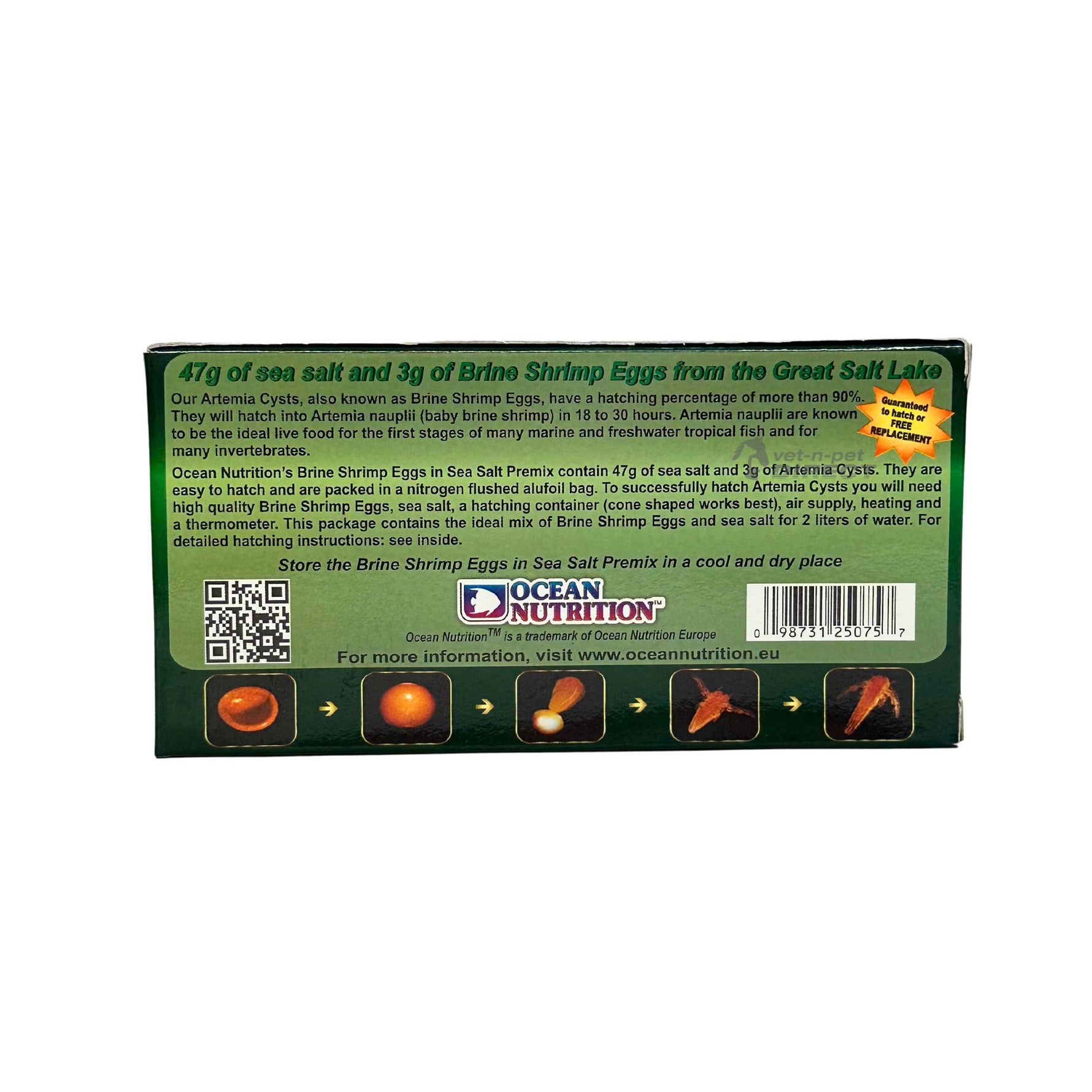 Ocean Nutrition Brine Shrimp Eggs in Sea-Salt Premix 50g