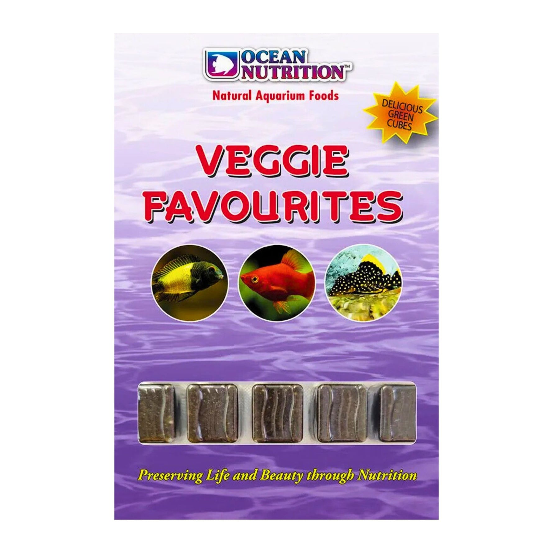Ocean Nutrition Frozen Fish Food - Veggie Favourites 100g (Pickup Only)