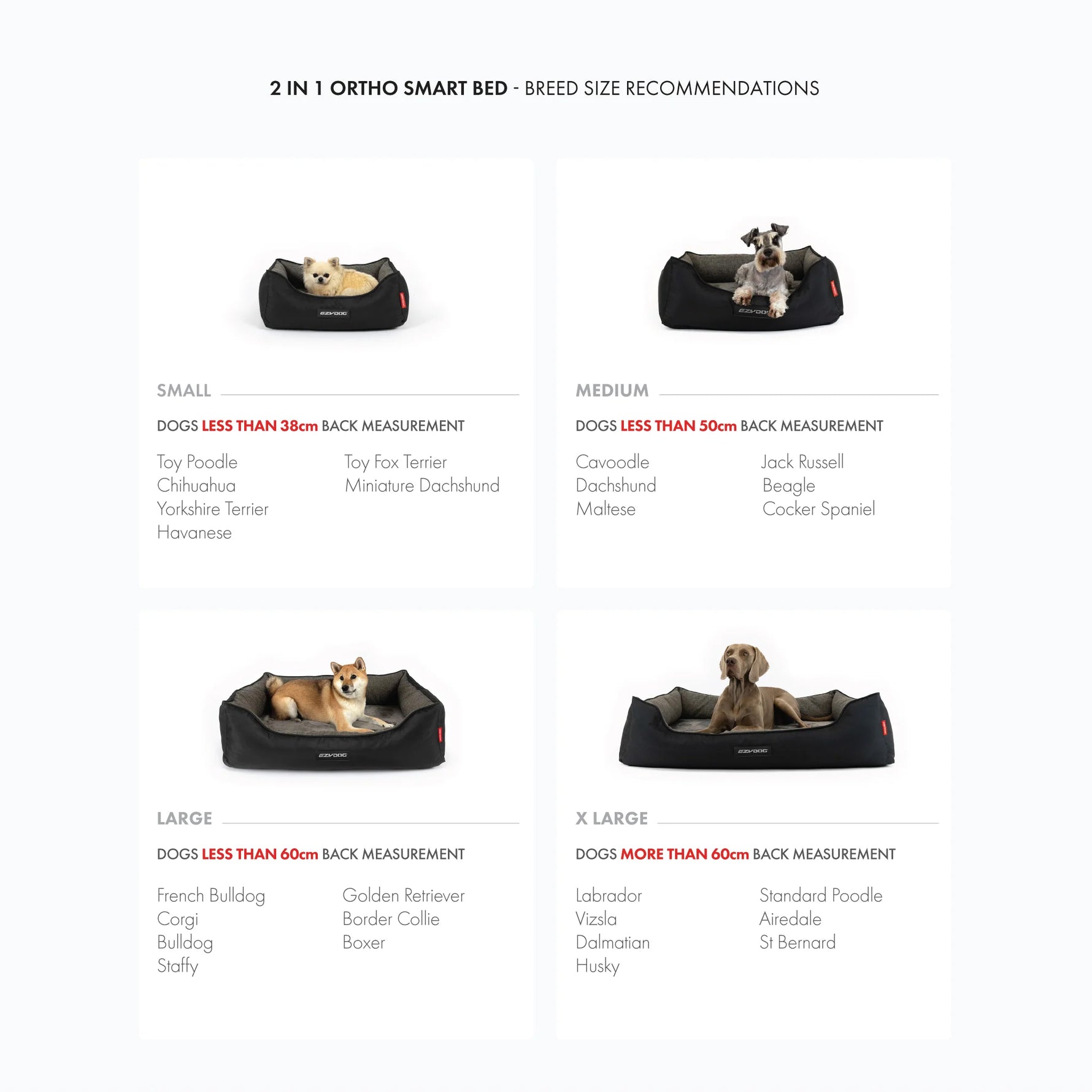 EzyDog 2 in 1 Ortho Smart Dog Bed