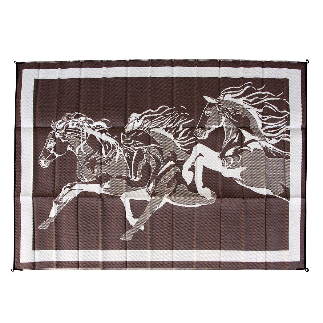 Outdoor Floor Mat - Reversible Horse Design