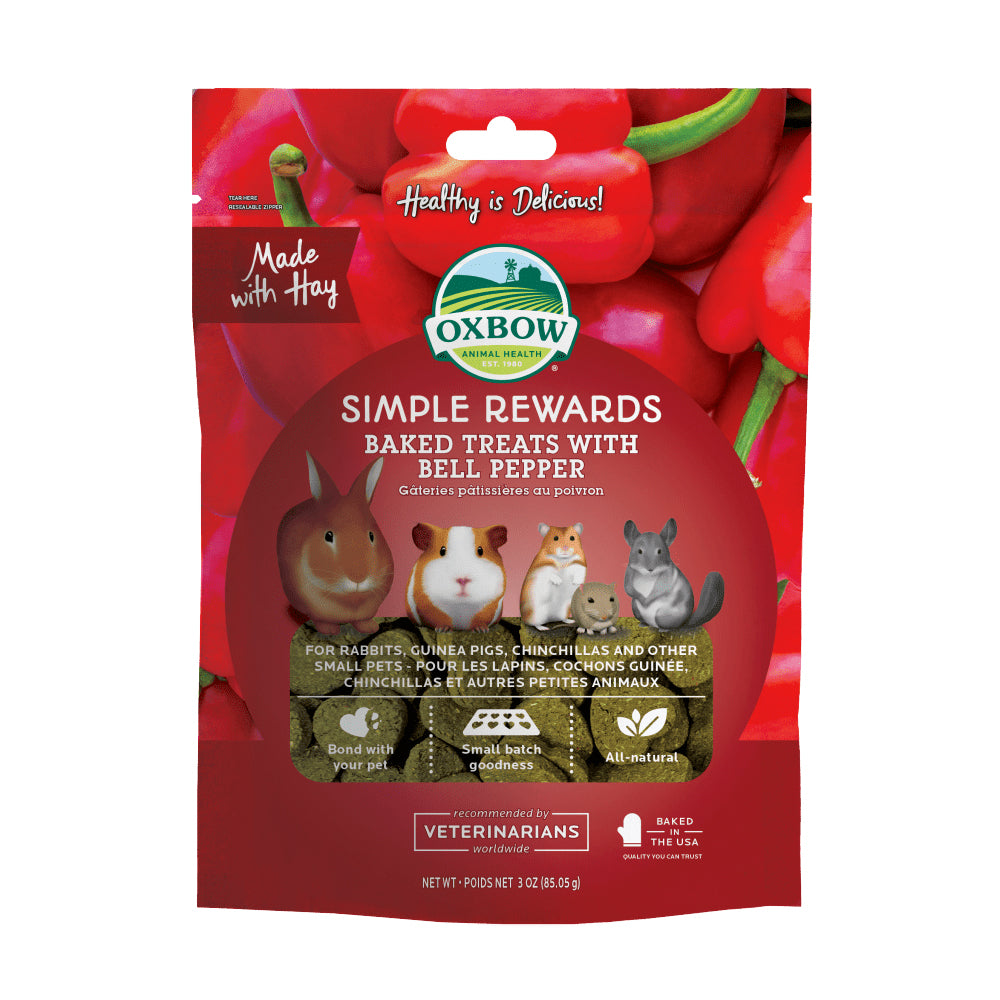 Oxbow Simple Rewards Baked Treats with Bell Pepper 85g