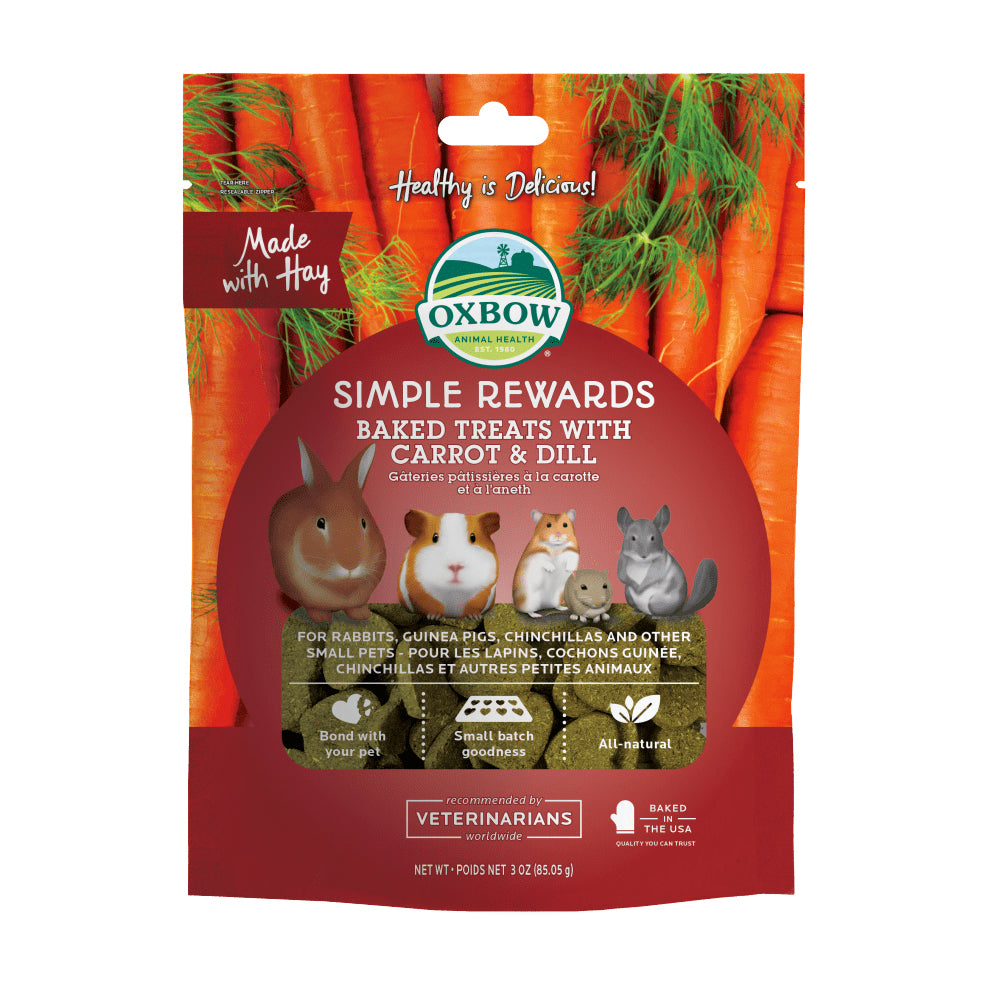Oxbow Simple Rewards Baked Treats with Carrot & Dill 85g