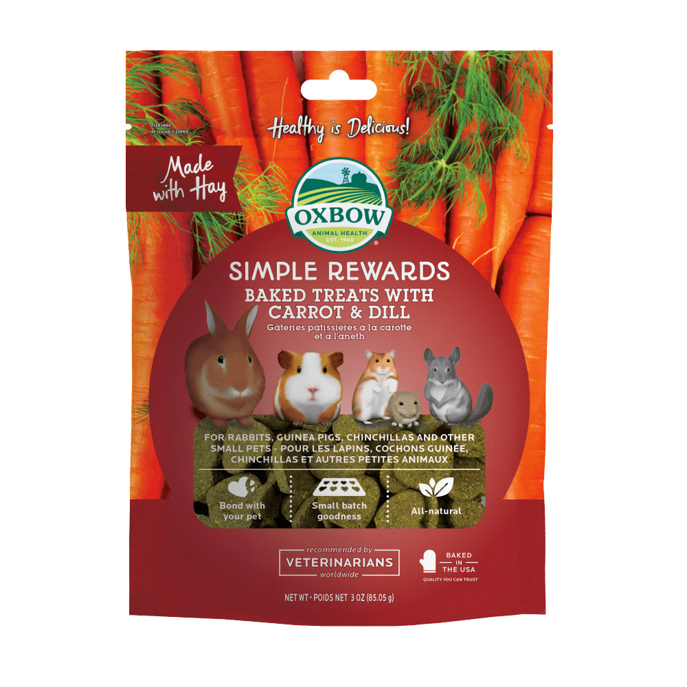 Oxbow Simple Rewards Baked Treats with Carrot &amp; Dill 85g