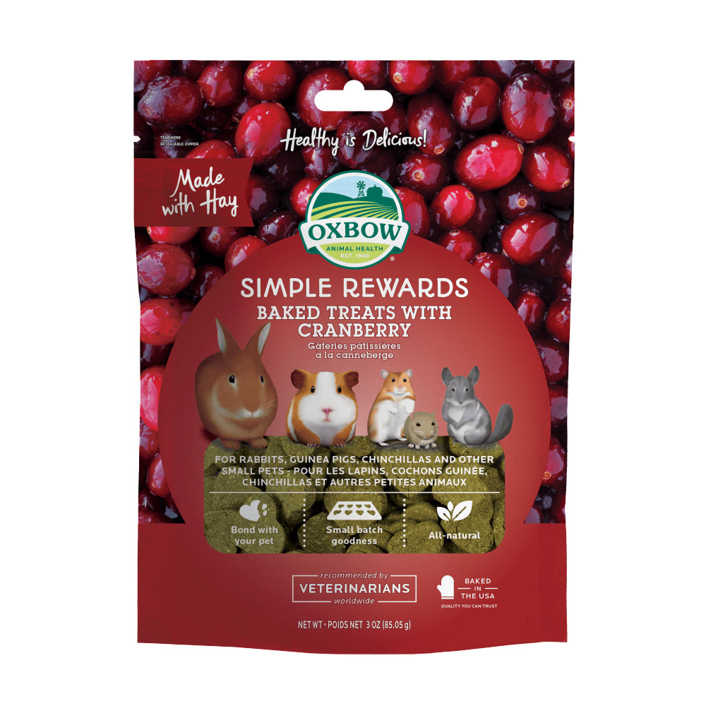Oxbow Simple Rewards Baked Treats with Cranberry 85g