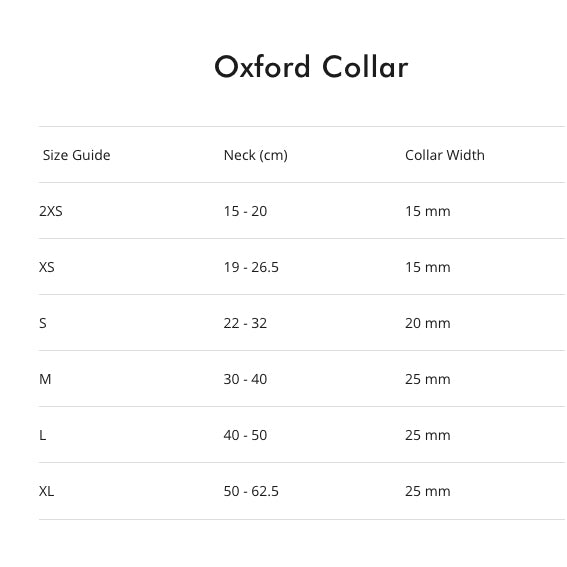EzyDog Oxford Classic Leather Dog Collar