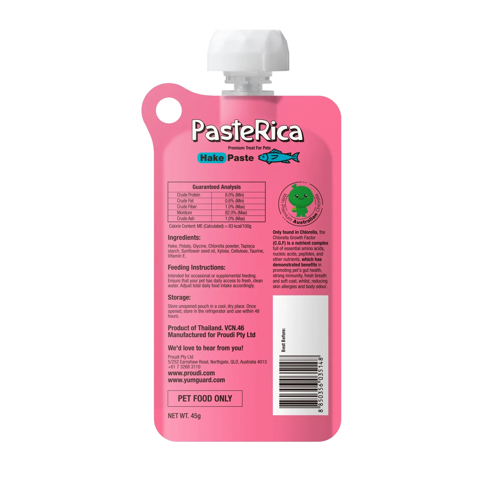 YumGuard Paste Rica Hake Paste Dog & Cat Treat 45g