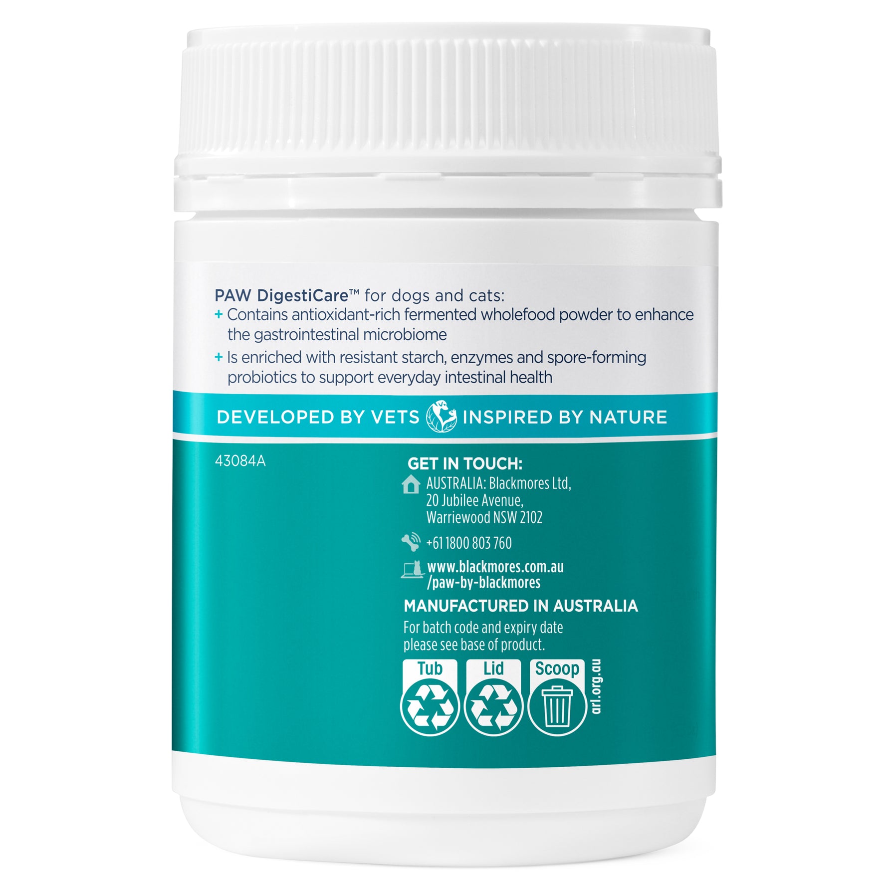 PAW DigestiCare Pre + Probiotic Support 143g