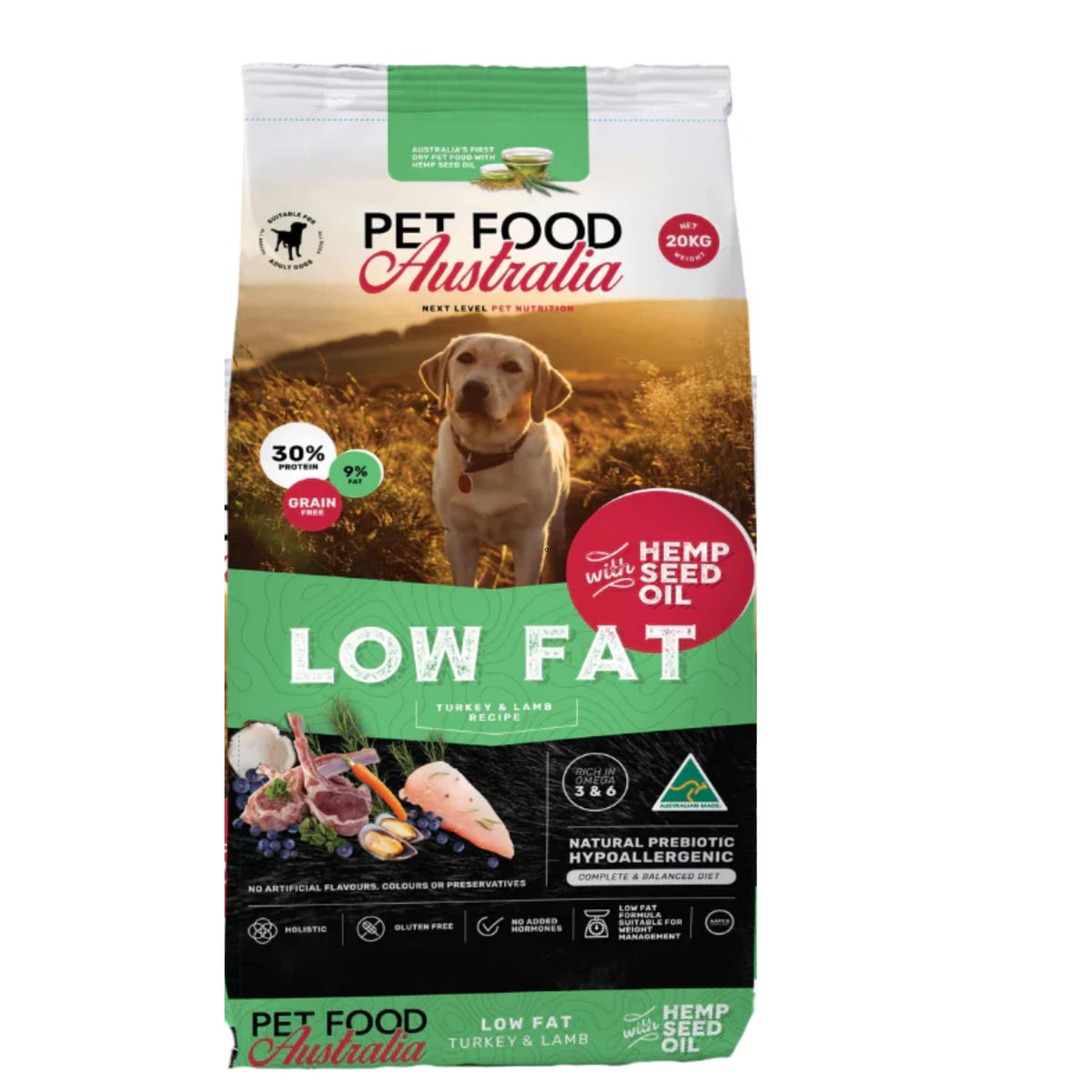 Pet Food Australia Grain Free Low Fat Turkey & Lamb Adult Dog Food