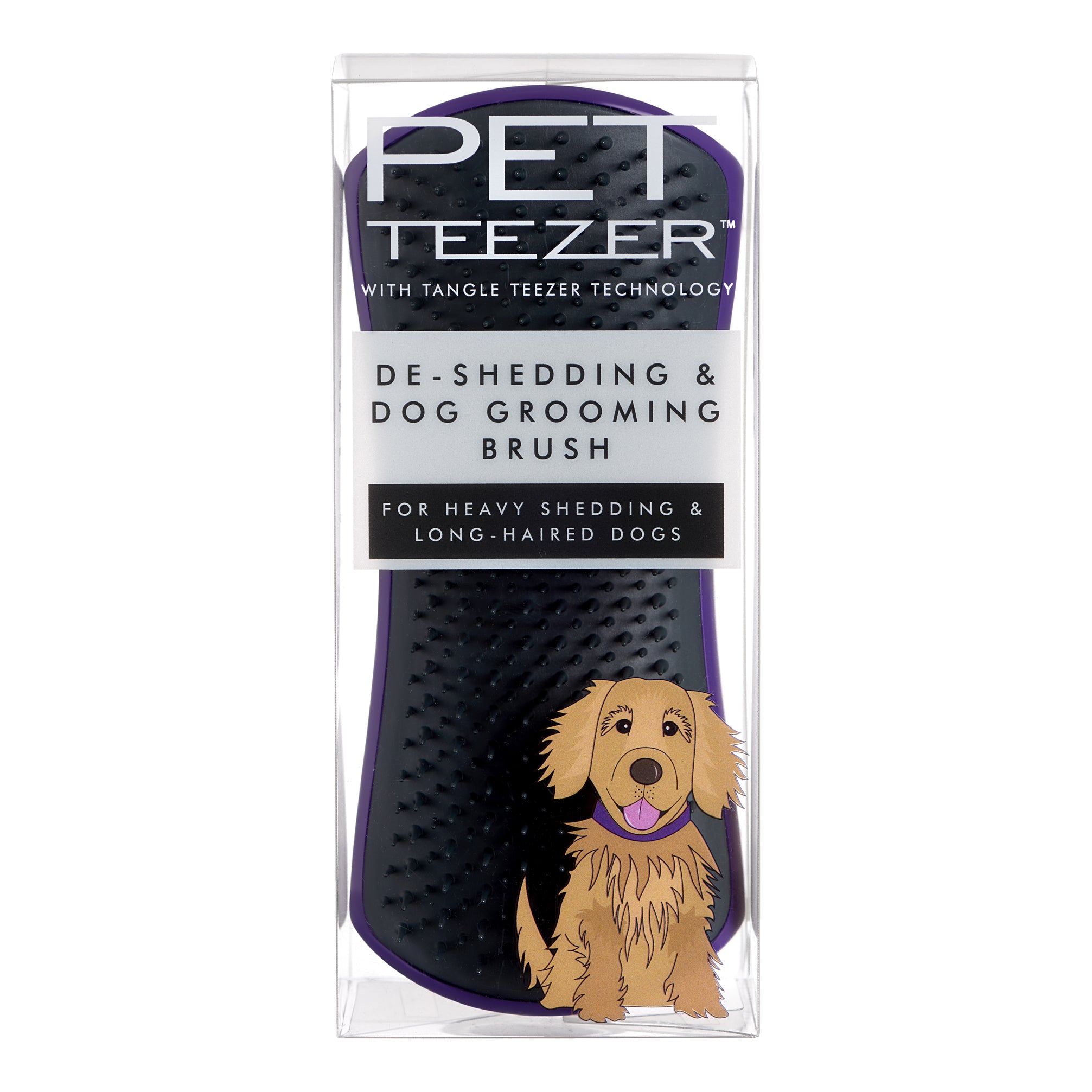 Pet Teezer De-Shedding & Dog Grooming Brush for Heavy Shedding & Long Haired Dogs