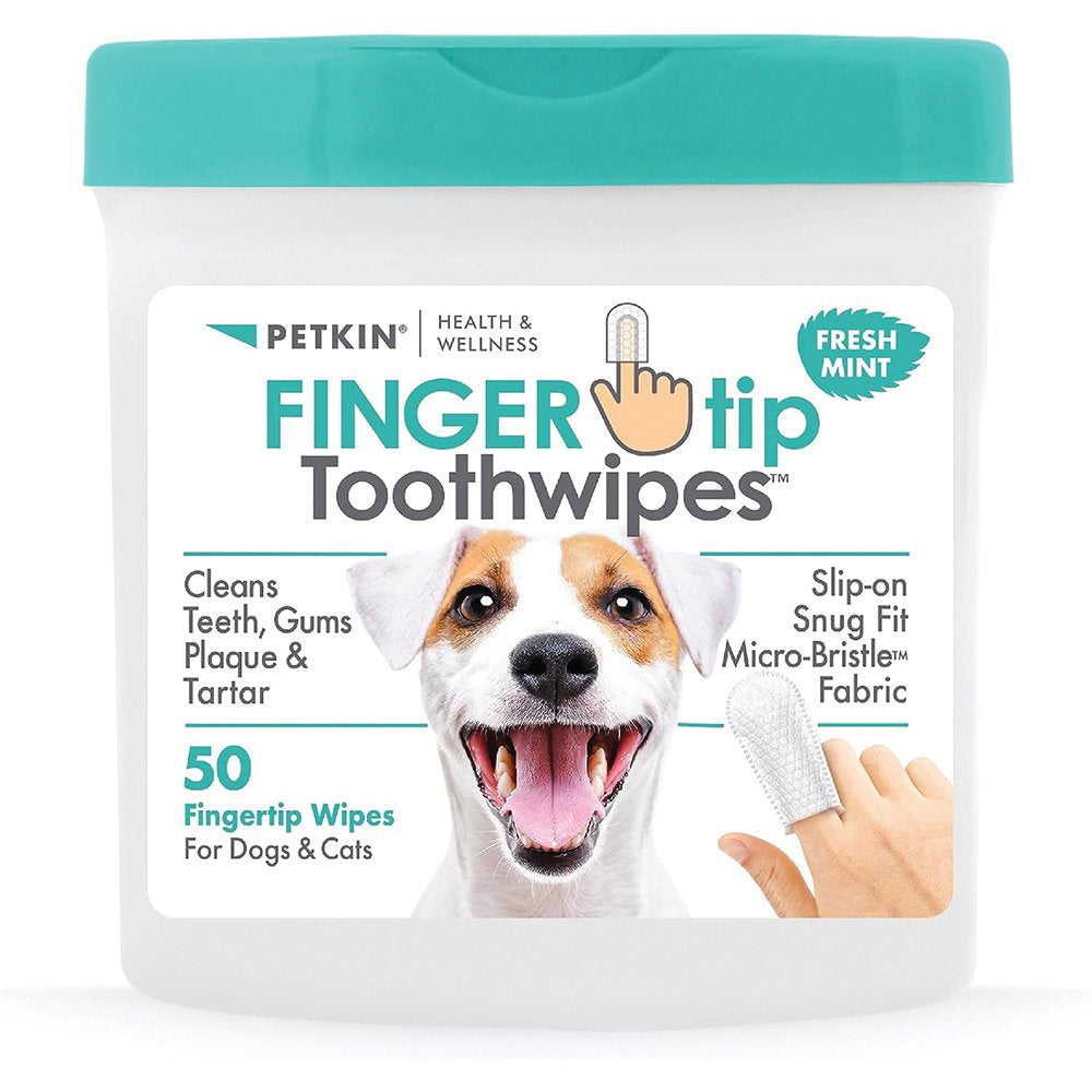 Petkin Fingertip Tooth Wipes - 50 Pack