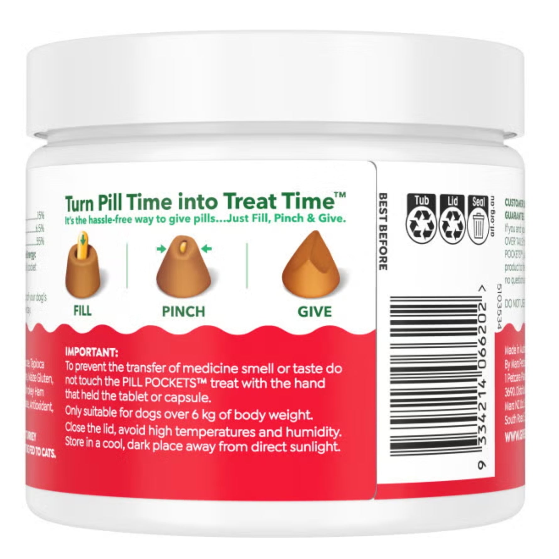 Greenies Pill Pockets Smokey Ham Flavour - 30 Pack