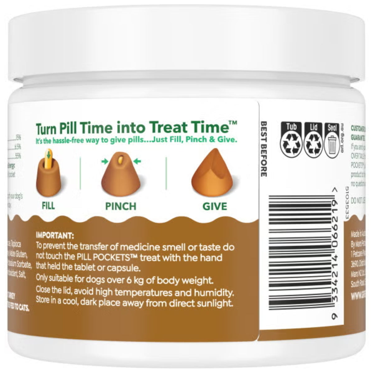 Greenies Pill Pockets Peanut Butter Flavour - 30 Pack