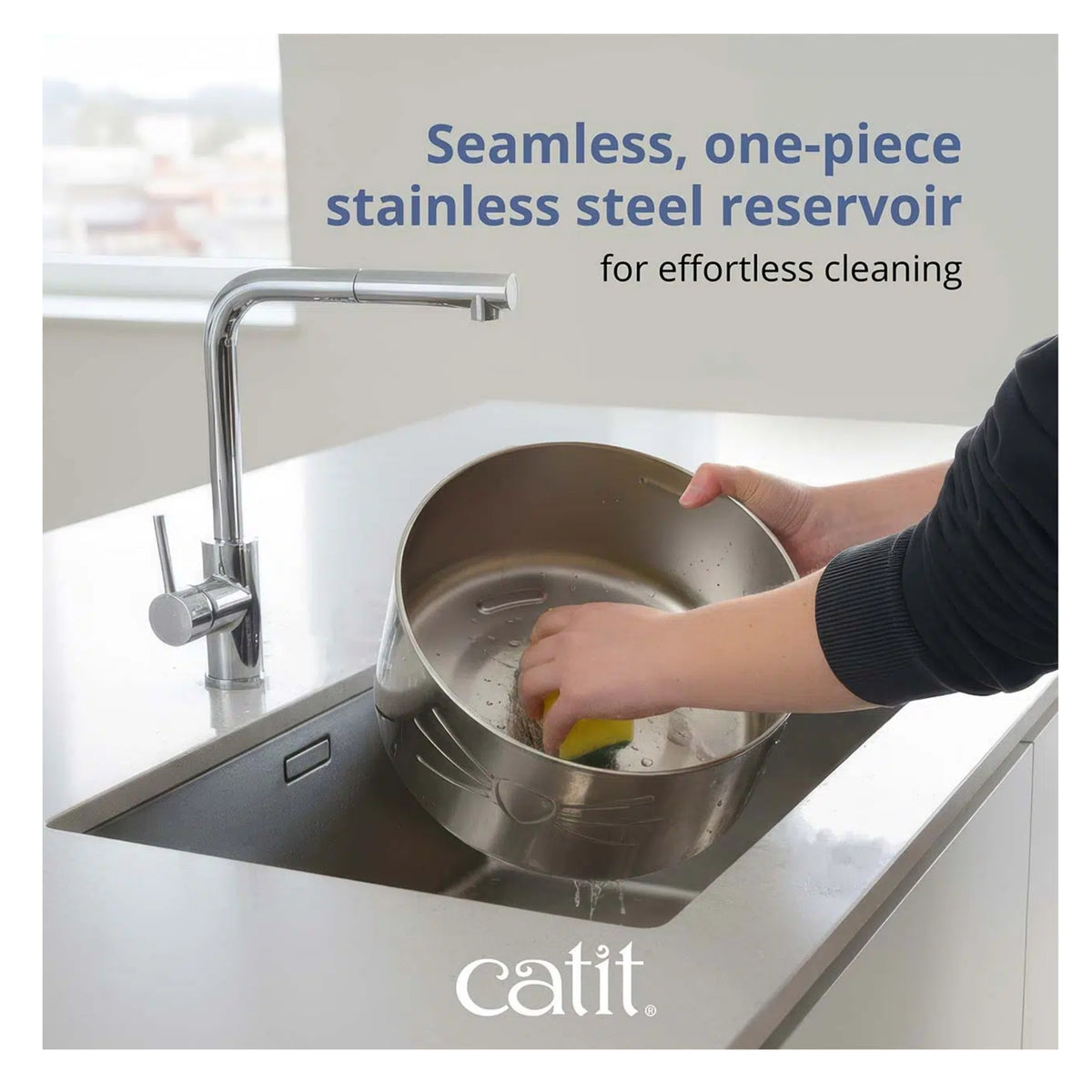 Catit PIXI Stainless Steel UV-C Drinking Fountain