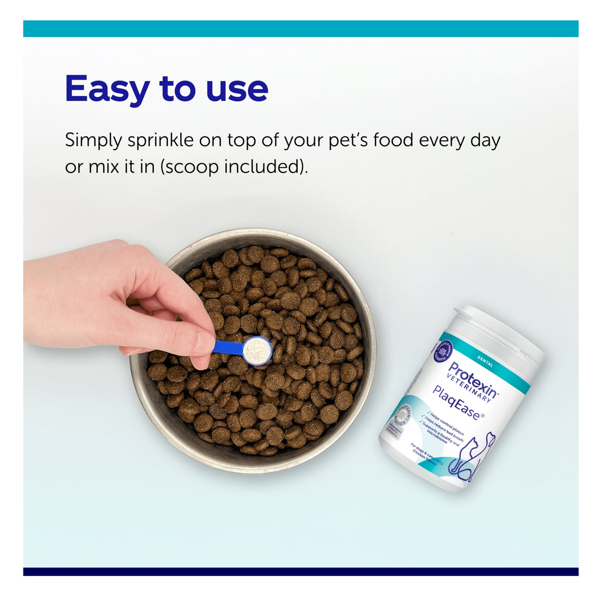 Protexin PlaqEase Pre & Postbiotic Dental Powder for Dogs & Cats